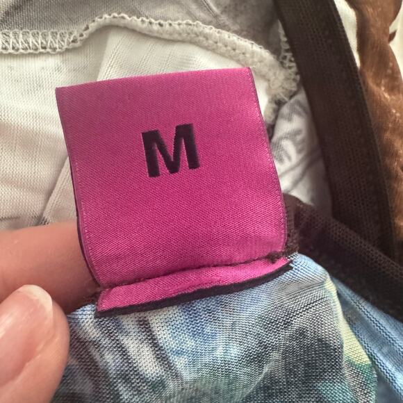 Save The Queen Y2K 3/4 Sleeve Multicolor Abstract Top - Picture 7 of 9